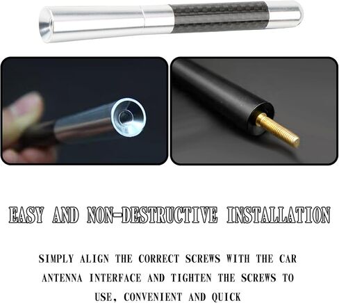 1 Pcs Car Antenna,4.72 Inch Car Antenna Replacement, Used for Am/Fm Reception, Suitable for Most Cars, SUV, Truck, Antenna for Truck(Silvery) in Kuwait