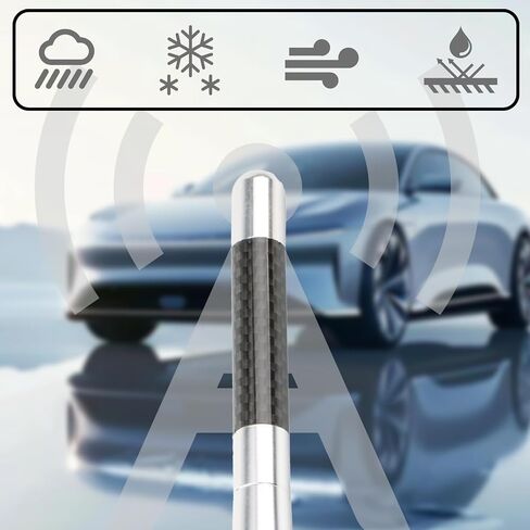 1 Pcs Car Antenna,4.72 Inch Car Antenna Replacement, Used for Am/Fm Reception, Suitable for Most Cars, SUV, Truck, Antenna for Truck(Silvery) in Kuwait