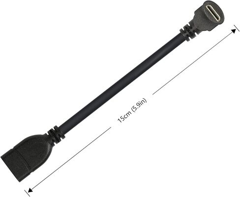 RIIEYOCA Mini HDMI Cable 15cm,Mini HDMI Male to HDMI Female Adapter, Support 1080P Full HD,3D, for Tablet, Camera, Graphics Card, Black(R) in Saudi Arabia
