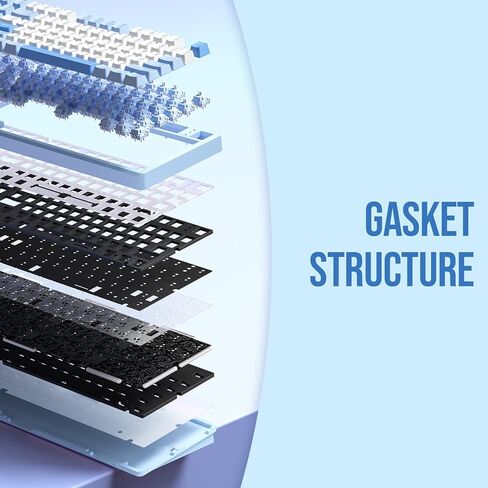 لوحة مفاتيح سلكية للألعاب من سبائك الألومنيوم LEOBOG Hi98، لوحة مفاتيح مخصصة قابلة للتبديل بنسبة 98%، لوحة مفاتيح ميكانيكية مثبتة على حشية قابلة للبرمجة مع لوحة FR4، NKRO، RGB لنظام Win/Mac/Linux (أبيض) in Kuwait