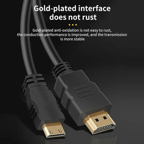 كابل HDMI صغير إلى HDMI بطول 3 أقدام و1 متر، كابل HDMI عالي السرعة إلى Mini HDMI للشاشة المحمولة 4K 60 هرتز سلك HDMI 2.0، متوافق مع الشاشة والكاميرا وكاميرا الفيديو والكمبيوتر اللوحي والكمبيوتر المحمول وRaspberry Pi Zero W in Saudi Arabia