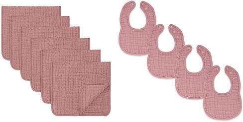 مجموعة ملابس التجشؤ من الموسلين باللون البنفسجي من كومفي كابز ومرايل موسلين بنفسجية in Kuwait