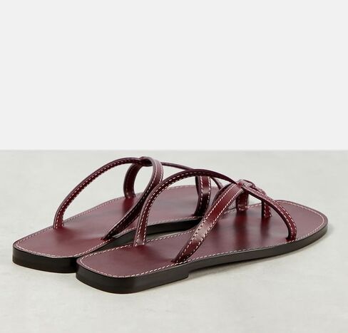 Crisscross Straps Toe Ring Flat Sandals Square Toe Strappy Sandals in Saudi Arabia