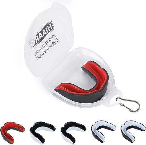 عبوتان من واقي الفم الرياضي، واقي الفم للأطفال والشباب مع حقيبة للملاكمة والفنون القتالية المختلطة والهوكي وكرة القدم وكرة السلة، مقاس L in Kuwait