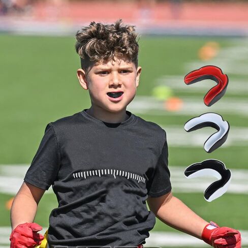 عبوتان من واقي الفم الرياضي، واقي الفم للأطفال والشباب مع حقيبة للملاكمة والفنون القتالية المختلطة والهوكي وكرة القدم وكرة السلة، مقاس L in Kuwait