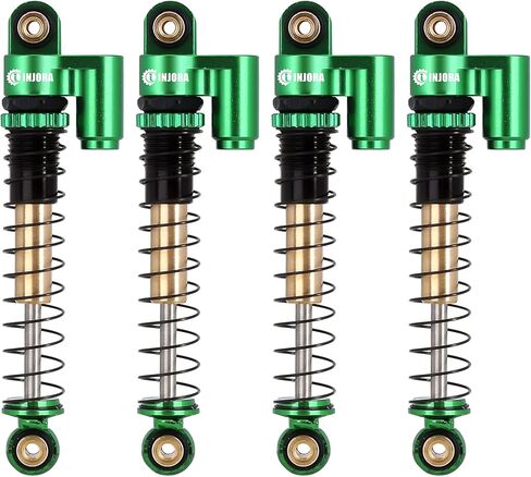 INJORA 43mm Shocks Aluminum Threaded Tele Absorber Damper Upgrades Parts Accessories for Axial SCX24 Bronco Gladiator Deadbolt JLU C10 (Grey) in Saudi Arabia
