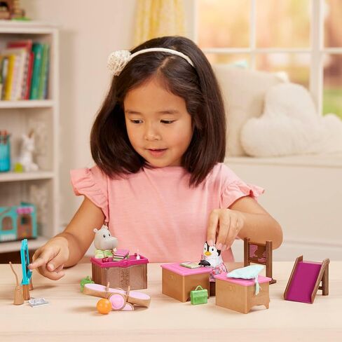 Li’l Woodzeez – Living Room & Nursery Set – 23Pcs Miniature Dollhouse Furnitures & Accessories – Pretend Play – Gift Toy for Kids 3 Years + in Kuwait