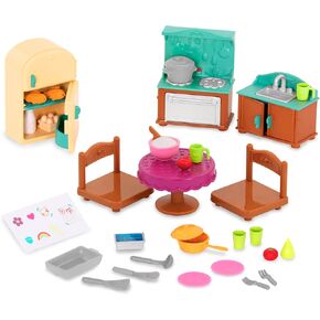 Li’l Woodzeez – Living Room & Nursery Set – 23Pcs Miniature Dollhouse Furnitures & Accessories – Pretend Play – Gift Toy for Kids 3 Years +