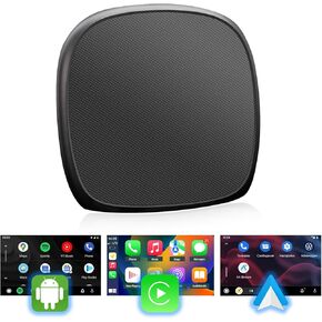 Geloo Wireless CarPlay Adapter，2024 Upgraded Magic Box Streaming Device for Car，Multimedia Video Smart AI Box，Android 13.0 System Wireless CarPlay Box，Wired to Wireless CarPlay & Android Auto Adapter