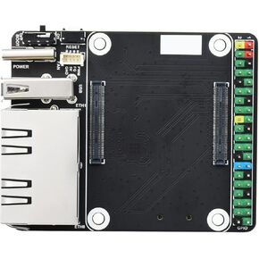 Waveshare Mini Dual Gigabit Ethernet Base Board Compatible with Raspberry Pi Compute Module 4 Suitable for All Variants of Compute Module 4, Only Including CM4-DUAL-ETH-MINI Baseboard