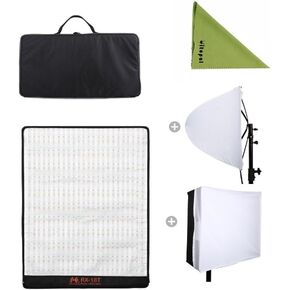 Falcon Eyes RX-18T (New Packaging) 62W Photo Light Portable LED Photo Light Flexible LED Photo Light with Diffuser (RX-18T Kit with Soft Box)