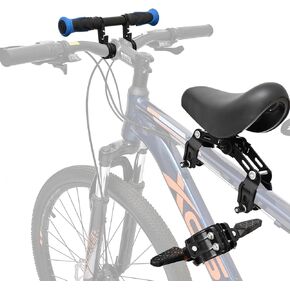 Kids Bike Seat Child Bike Seat Front Mount Toddler Bike Seat for 2-5 Years Child Bicycle Seats with Foot Pedals Compatible with All Adult Mountain Bikes