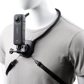 PellKing Neck Mount Holder for Insta360 X4,360 Degree Rotation Hands Free Neck Phone Holder POV/Vlog Neck Mount Video Recording for Insta360 X4/X3/X2/X,and Other Action Cameras