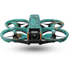 Carbon Fiber Drone Skin Compatible with DJI Avata 2 (2024) - Turquoise Ripple - Premium 3M Vinyl Protective Wrap Decal Cover - Easy to Apply | Crafted in The USA by MightySkins