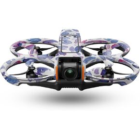 Drone Skin Compatible with DJI Avata 2 (2024) - Blue Petals - Premium 3M Vinyl Protective Wrap Decal Cover - Easy to Apply | Crafted in The USA by MightySkins