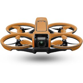 Carbon Fiber Drone Skin Compatible with DJI Avata 2 (2024) - Solid Orange - Premium 3M Vinyl Protective Wrap Decal Cover - Easy to Apply | Crafted in The USA by MightySkins