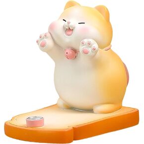 Phone Stand for Desk, Cute Cat Cell Phone Stand Holder, Cellphone Stand Suitable for All Mobile Phones, Tablets, Novelty Cat Desk Accessories Holders for Bedroom, Office, Decoration Gifts