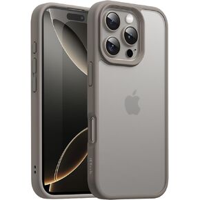 JETech Matte Case for iPhone 16 Pro Max 6.9-Inch, Shockproof Military Grade Drop Protection, Frosted Translucent Back Phone Cover, Anti-Fingerprint (Black)