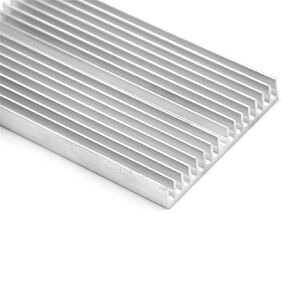 Heatsink 100x60x10MM / 3.93''x 2.36''x 0.39'' Aluminum Heat Sink Radiator Cooling Cooler for Power Transistor, FET, IC, Power Amplifier, Voltage Regulator, MOSFET - Sliver