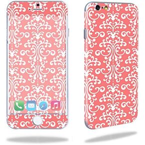 MightySkins Skin Compatible with Apple iPhone 6/6S Cell Phone 4.7" Cover wrap Sticker Skins Coral Damask