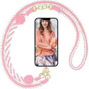 DoreenBow الهاتف الحبل بوهو مكرميه حزام الهاتف سحر اليدوية Crossbody الهاتف الحبل الكتف الرقبة الأشرطة قلادة