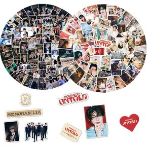 205PCS EN Sticker,2024 New Album EN Stickers for Laptop Luggage Skateboard Cellphone Decorati