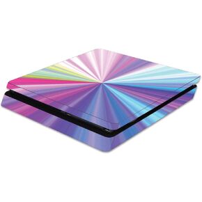 MightySkins Skin Compatible with Sony PS4 Slim Console - Rainbow Zoom | Protective, Durable, and Unique Vinyl Decal wrap Cover | Easy to Apply, Remove, and Change Styles | Made in The USA