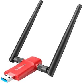 USB WiFi Adapter for Desktop PC - Nineplus Wi-Fi 6 1800Mbps 802.11ax USB 3.0 Wireless Adapter with PC WiFi Antenna for Win11/10 WiFi Dongle for Desktop PC Laptop Gaming Internet Network Card WiFi USB
