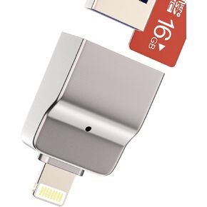 Lightning to USB TF Adapter Micro SD Card Reader for iPhone 14 13 for iPad Dongle for Apple MFI Certified compatible for Samsung OTG Camera Memory Flash Drive Stick Mouse Converter Splitter Accessorie