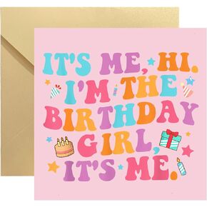 Funny Birthday Card Styles- Singer Era Foldable Style - Great Sweet Birthday Gifts for Women Girls Her Him Men for Fans - Includes 4.5x6.5 Birthday Card with Envelop