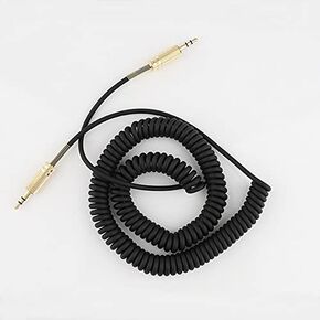 3.5mm Replacement Audio AUX Cable Coiled Cord for Marshall Woburn Kilburn II Speaker Male to male Jack
