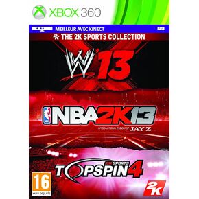 NBA 2K13 + Top Spin 4 + WWE 13 - Xbox 360 [video game]