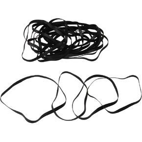 Lovermusic 20Pcs Width 0.19inch Flat Cassette Tape Machine DVD Drive Rubber Belt Replacement for Recorder Black