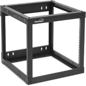 NavePoint 9U Side Load Wall Mount Network Rack, 22-Inch Depth, Wall Mount Equipment, Easy Rear Access to Equipment, Flexible Cable Management, Steel, Assembly and Mounting Hardware Included.