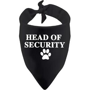 1 Piece Head of Security Dog Bandana Pregnancy Announcement Dog Parent Gift Baby Security Dog Bandana (Head of Security Black)