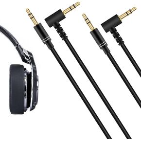 Audio Cable 2 Pack Replacement Audio Cable for Monster Persona ANC, Clarity BT Designer, Mission Bot, ROC Sport, Clarity HD, Elements Headphones, 3.5mm TRS Replacement Aux Cord (5 ft / 1.5 m)