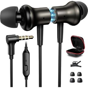 Wired Earbuds in-Ear Headphones for Laptop,Noise Isolation Earphones Corded 3.5mm Jack Ear Buds with Microphone for iPhone,Samsung,Android,Desktop,Computer,Gaming Consoles,Kids,School Students