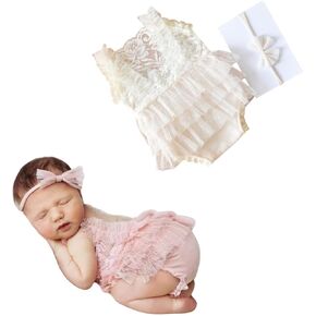 Newborn Girl Photoshoot Outfits Newborn Photography Prop Lace Romper Newborn Picture Prop Photoshoot Princess Costume