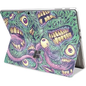 Glossy Glitter Tablet Skin Compatible with Microsoft Surface Pro 11 (2024) - Eyes and Teeth - Premium 3M Vinyl Protective Wrap Decal Cover - Easy to Apply | Crafted in The USA by MightySkins