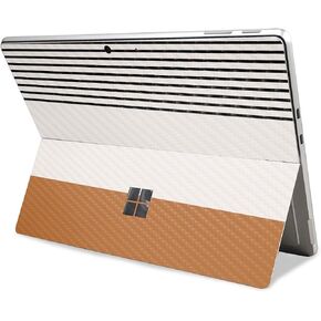 Carbon Fiber Tablet Skin Compatible with Microsoft Surface Pro 11 (2024) - Neutral Stripes - Premium 3M Vinyl Protective Wrap Decal Cover - Easy to Apply | Crafted in The USA by MightySkins