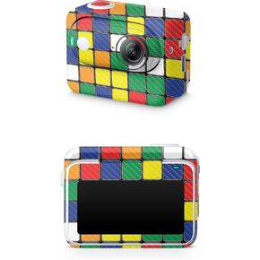 Carbon Fiber Skin Compatible with Insta360 GO 3 (2023) - Puzzle Cube - Premium 3M Vinyl Protective Wrap Decal Cover - Easy to Apply | Crafted in The USA by MightySkins