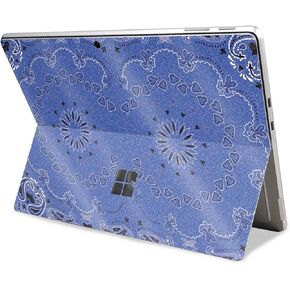 Glossy Glitter Tablet Skin Compatible with Microsoft Surface Pro 11 (2024) - Blue Bandana - Premium 3M Vinyl Protective Wrap Decal Cover - Easy to Apply | Crafted in The USA by MightySkins