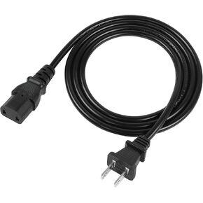 2 Prong AC Power Cord Cable YACSEJAO 4.9FT/1.5M 18AWG UL Listed 2 Prong to C17 Power Cable Replacement