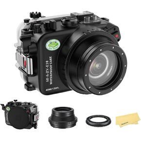 Seafrogs Underwater Housing for Sony ZV-E10 with FL28 Flat Port, [40M/130FT] Waterproof Scuba Housing Case for Sony Alpha ZV-E10 with FE E10-18mm F/4 OSS, FE 28-60 mm F4-5.6