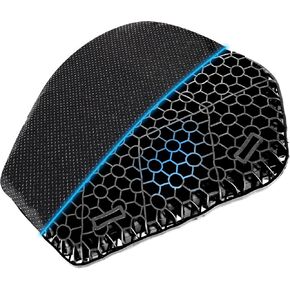 Motorcycle Gel seat Cushion Front and Rear Combo Kit－Soft Rubber Material Motorcycle Seat Cushion Pad, Cool and Breathable Travel Seat Cushion, Honeycomb Structure Seat Cushion，with seat Cover