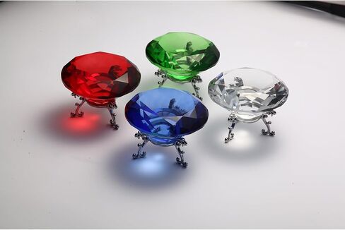 60mm(2.36 in) Large Crystal Diamond Paperweight with Stand Jewels Wedding Decorations Centerpieces Home Decor (60mm, Clear) in Kuwait