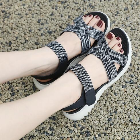 Touchmosees Ankle Strap Sports Sandals - Women's Hiking Sandals Comfortable Walking Sandals for Women Summer Beach Athletic Sandals in Kuwait