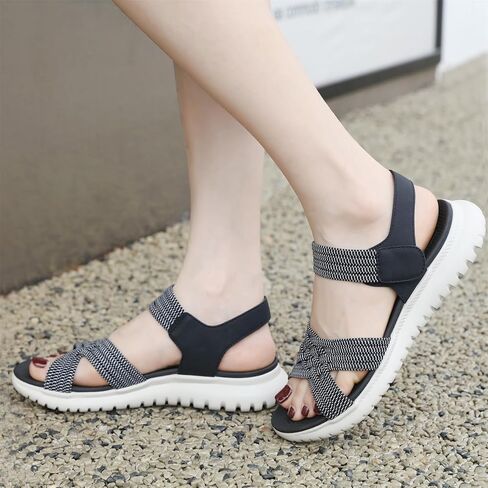 Touchmosees Ankle Strap Sports Sandals - Women's Hiking Sandals Comfortable Walking Sandals for Women Summer Beach Athletic Sandals in Kuwait