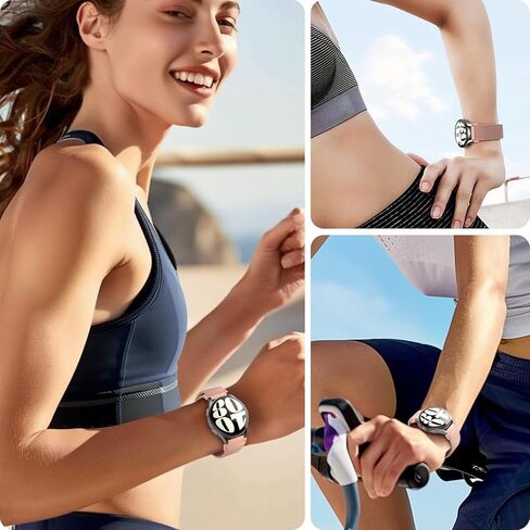 Goton Magnetic Elastic Band for Samsung Galaxy Watch 7 6 5 4 FE 40m 44mm / Ultra 47mm / Watch6 Classic 43mm 47mm / 5 Pro 45mm / 4 Classic 42mm 46mm, 20mm Stretchy Nylon Strap for Men Women in Kuwait