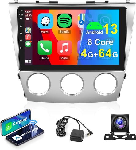 8 Core 4G 64G 10.1 INCH Android Car Stereo Carplay for Toyota Camry 2006-2011, Rimoody Car Radio Touchscreen GPS 4G WiFi Bluetooth FM DSP-36 Mirror Link 59-UI Themes AHD Backup Camera in Saudi Arabia